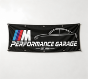 Custom Garage Banner, Car Performance Themed Horizontal Hanging Flag