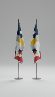 Double-sided nylon event flag