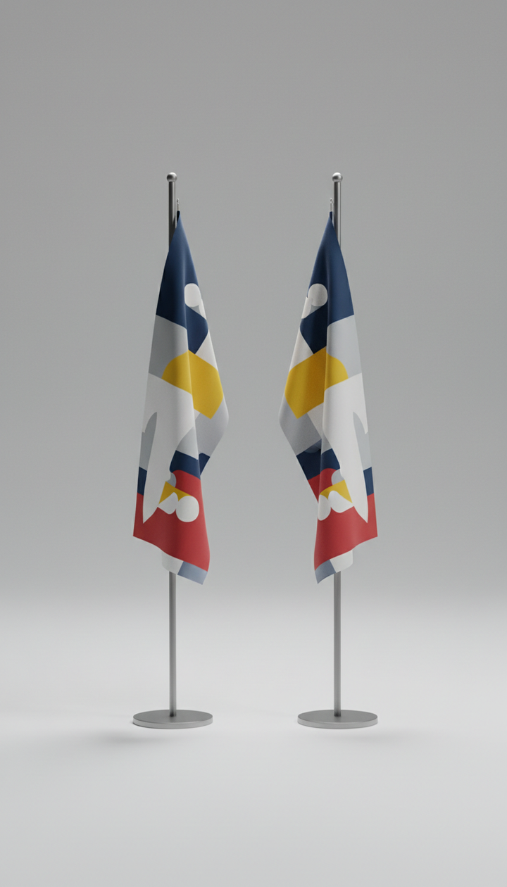 Double-sided nylon event flag
