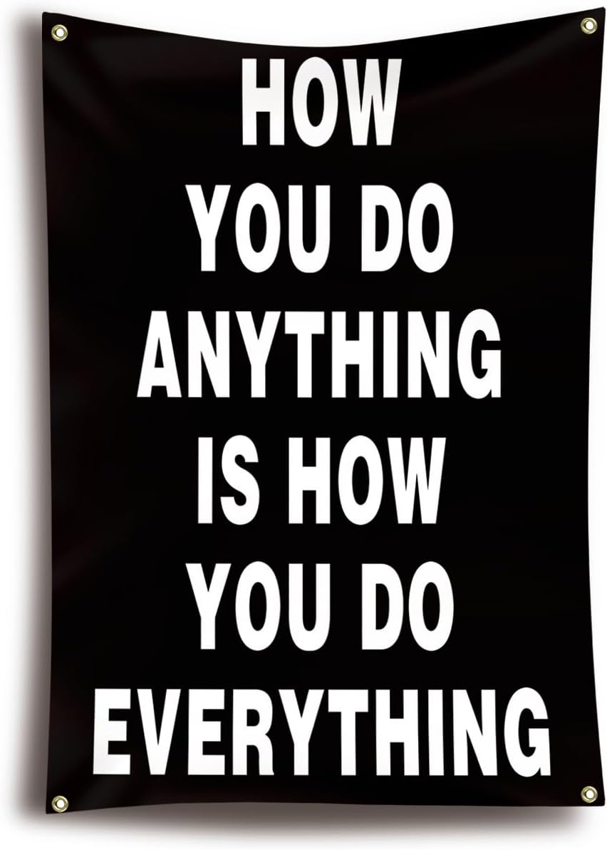 How You Do Anything Gym Flag 2x3 Ft Motivational Decor with Metal Grommets