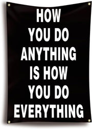 How You Do Anything Gym Flag 2x3 Ft Motivational Decor with Metal Grommets