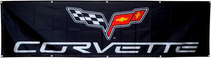 Corvette Flag Mechanic Chevy Banner 2x8ft