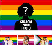 Custom Rainbow Pride Flag with Picture