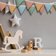 Banner Flags Nursery Garland Triangle, Warm Color
