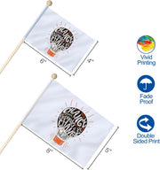 Custom Miniature Stick Flag 4X6 IN with Wooden Pole
