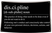 Motivational Discipline Home Gym Flag