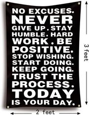 Motivational Wall Flag 2x3 FT