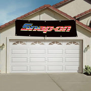 Snap On Flag Tools 2X8FT Black Banner for Garage Wall Decor