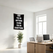 How You Do Anything Gym Flag 2x3 Ft Motivational Decor with Metal Grommets
