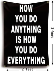 How You Do Anything Gym Flag 2x3 Ft Motivational Decor with Metal Grommets