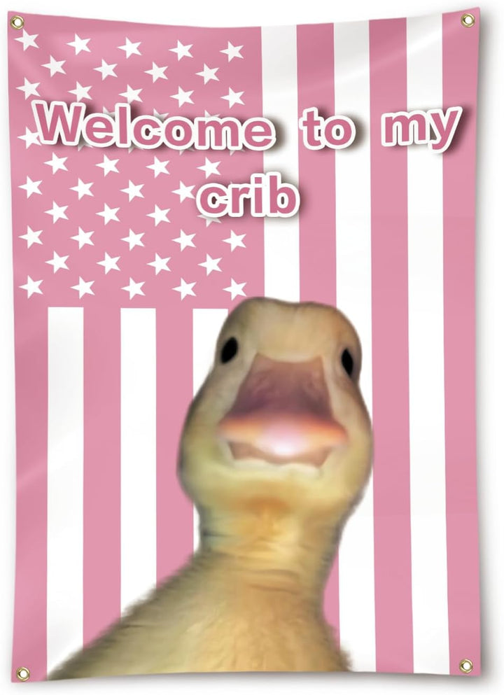 Welcome to My Crib Duck Flag 2x3 Feet Funny Flags