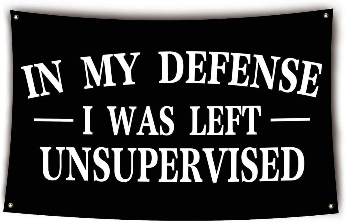 In My Defense I Was Left Unsupervised Flag Funny Flags