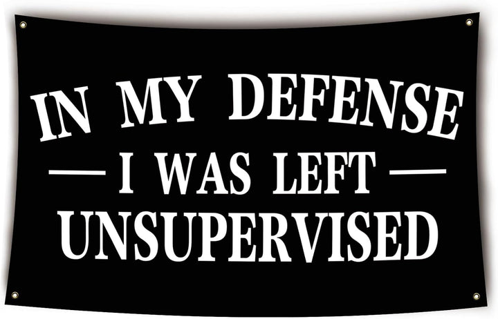 In My Defense I Was Left Unsupervised Flag Funny Flags
