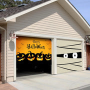 Cute Pumpkin Halloween Garage Door Cover 7x8 Ft