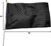 Black American Flag 2x3 ft