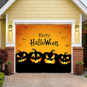 Cute Pumpkin Halloween Garage Door Cover 7x8 Ft