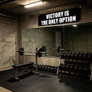 Victory Is The Only Option 72x24 Motivational Gym Banner with Grommets