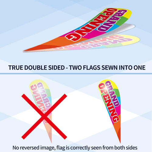 Custom Advertising Teardrop Flag 3.5 X 10 Ft Double Sided