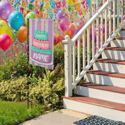 Custom Birthday Garden Flag for Outdoor Personalized Birthday Yard Flags