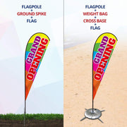 Custom Advertising Teardrop Flag 3.5 X 10 Ft Double Sided