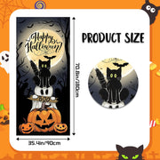 Halloween Cat Ghost Door Cover