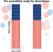 Outdoor Hanging American Flag Banners 72"x12"