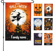 Custom Halloween Garden Flag for Outdoor Personalized Halloween Yard Flags