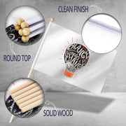 Custom Miniature Stick Flag 4X6 IN with Wooden Pole
