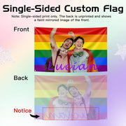 Custom Rainbow Pride Flag with Picture