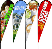 Custom Advertising Teardrop Flag 3.5 X 10 Ft Double Sided