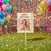Custom Birthday Garden Flag for Outdoor Personalized Birthday Yard Flags