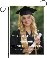 Personalized Graduation Garden Flag with Photo, Name, School & Year