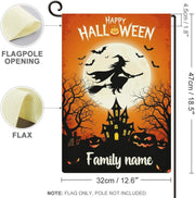 Custom Halloween Garden Flag for Outdoor Personalized Halloween Yard Flags