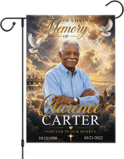 Custom Memorial Garden Flag, Personalized with Photo, Name & Date