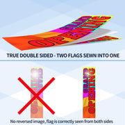 Custom Rectangle Feather Flag 3 X 11 Ft Double Sided
