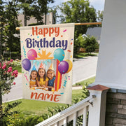 Custom Birthday Garden Flag for Outdoor Personalized Birthday Yard Flags