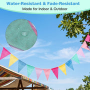 Multicolor triangle flags garland