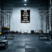How You Do Anything Gym Flag 2x3 Ft Motivational Decor with Metal Grommets