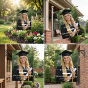 Personalized Graduation Garden Flag with Photo, Name, School & Year