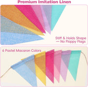 Multicolor triangle flags garland