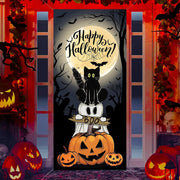 Halloween Cat Ghost Door Cover