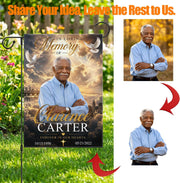 Custom Memorial Garden Flag, Personalized with Photo, Name & Date