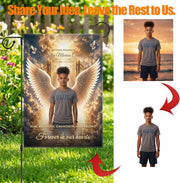 Custom Memorial Garden Flag, Personalized with Photo, Date & Name