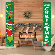 Christmas Decorations Green Christmas Welcome Banner Xmas Porch Door Sign