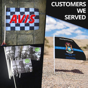 Custom Miniature Stick Flag 4X6 IN with Pointed Plastic Pole