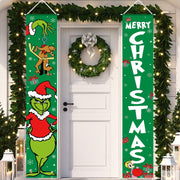 Christmas Decorations Green Christmas Welcome Banner Xmas Porch Door Sign