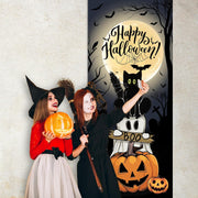 Halloween Cat Ghost Door Cover