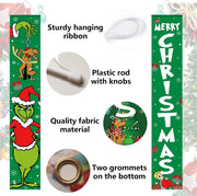 Christmas Decorations Green Christmas Welcome Banner Xmas Porch Door Sign