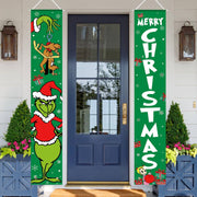 Christmas Decorations Green Christmas Welcome Banner Xmas Porch Door Sign