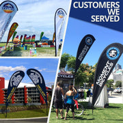 Custom Advertising Teardrop Flag 3.5 X 10 Ft Double Sided